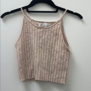 Lovers + Friends Cropped Ribbed Knit Tank